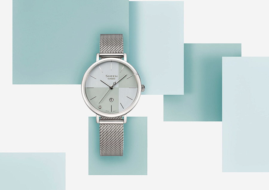 Часы Casio Sheen SHE-4547M-2A — нержавеющая сталь, женские