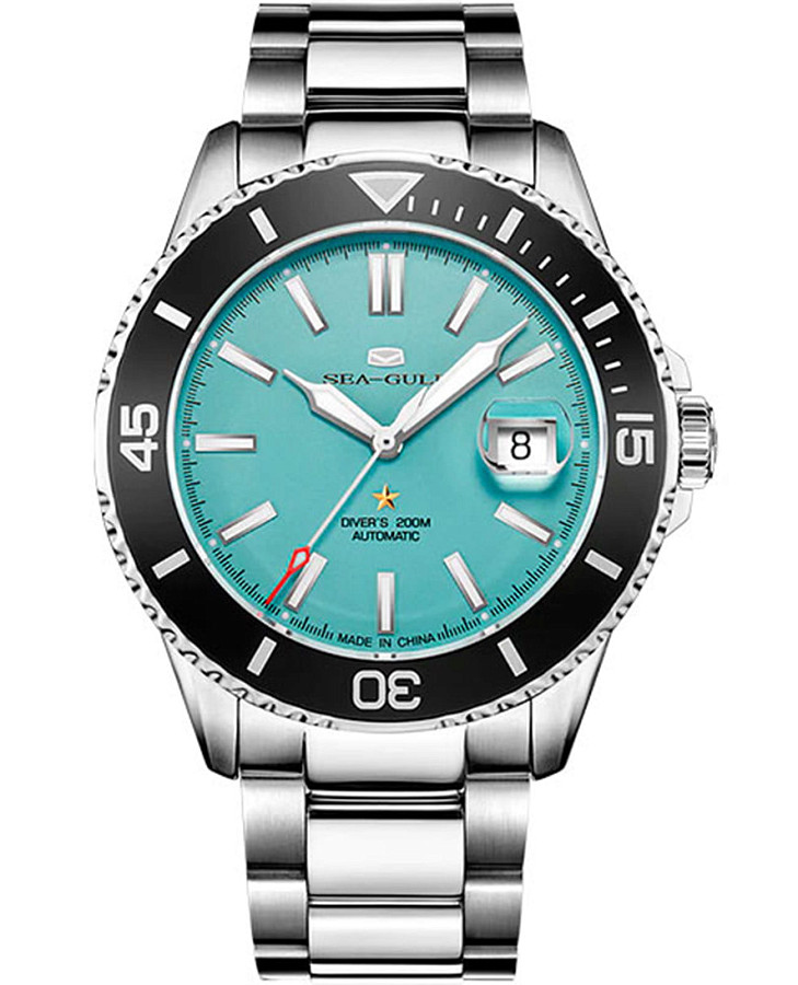 Часы Seagull Ocean Star 816.32.1523A — мужские, бирюзовый