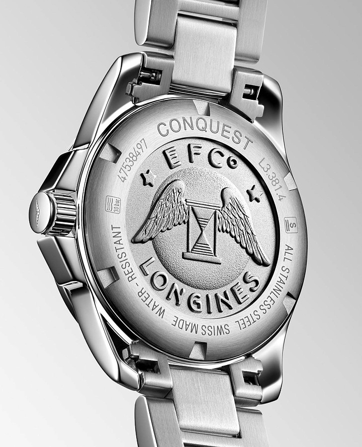 Часы Longines Conquest L3.381.4.58.6 — кварцевые, металл сталь