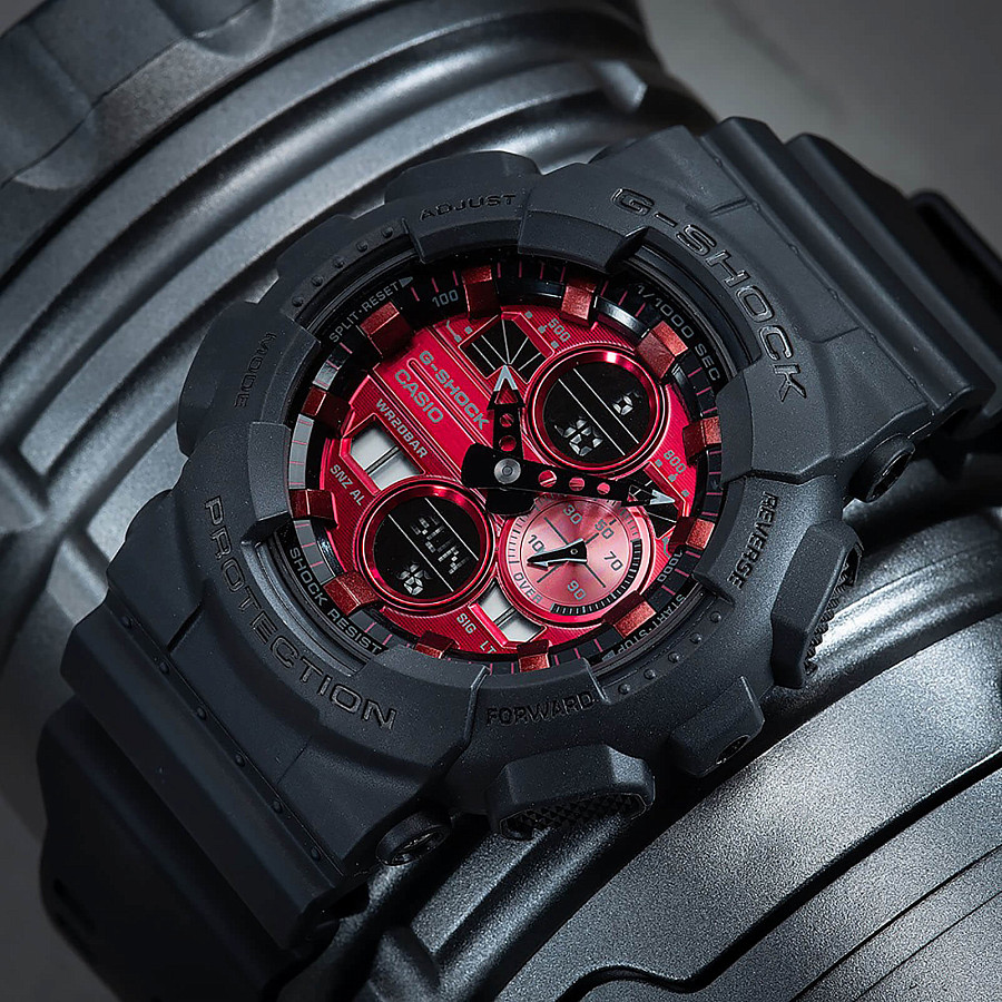 Часы Casio G-Shock GA-140AR-1A — электронные, пластик