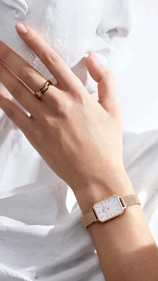 Часы Daniel Wellington Quadro Pressed Melrose DW00100431 — кварцевые, сталь