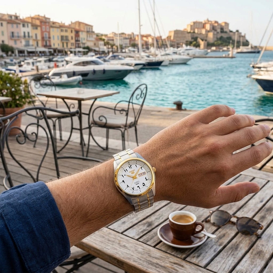 Часы Seiko 5 SNKP22J1 — нержавеющая сталь с pvd-покрытием, мужские