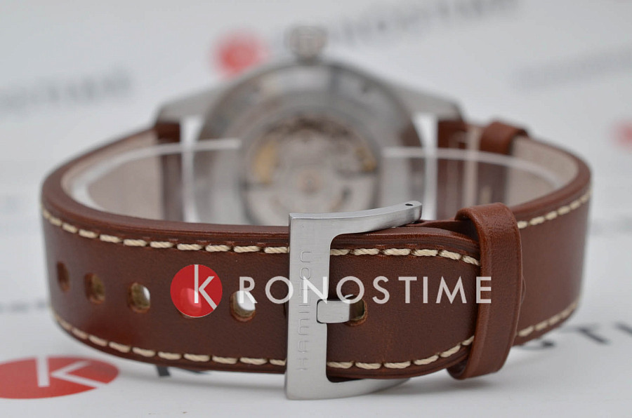 Часы Hamilton Khaki Field Auto H70605560 — мужские, кожаный