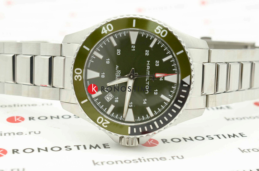 Часы Hamilton Khaki Navy Scuba Auto H82375161 — мужские, нержавеющая сталь