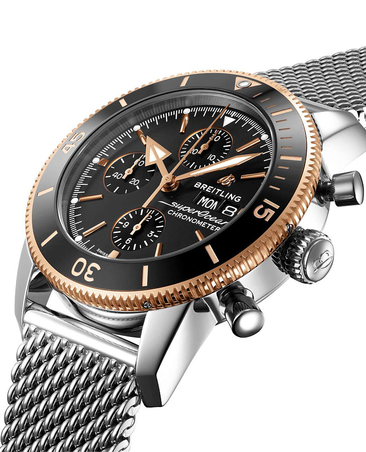 Часы Breitling Superocean Heritage Automatic Chronograph 44 U13313121B1A1 — механические, сталь металл золото
