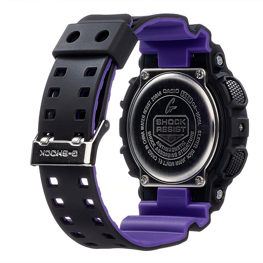 Часы Casio G-Shock GA-100BL-1A — пластик, мужские