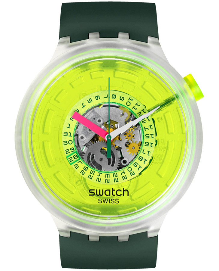 Часы Swatch Big Bold Biosourced Lacquered SB05K400 — мужские, желтый