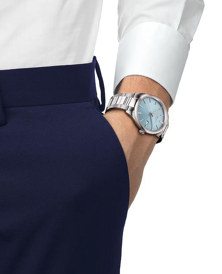 Часы Tissot PR 100 T150.410.11.351.00 — голубой, сталь металл