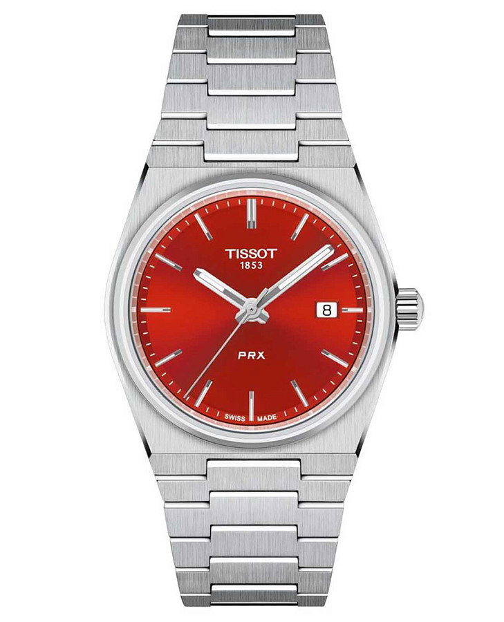 Часы Tissot PRX 35 mm T137.210.11.421.00 — женские, красный