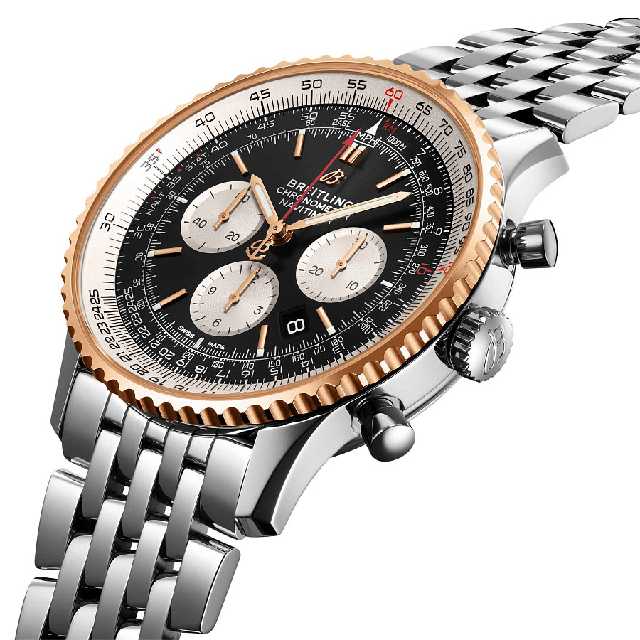 Часы Breitling Navitimer B01 Chronograph 46 UB0127211B1A1 — механические, металл сталь золото