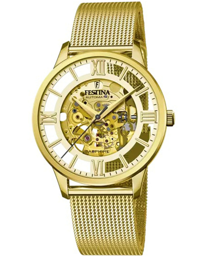 Часы Festina Automatic F20667/1 — мужские, золотой