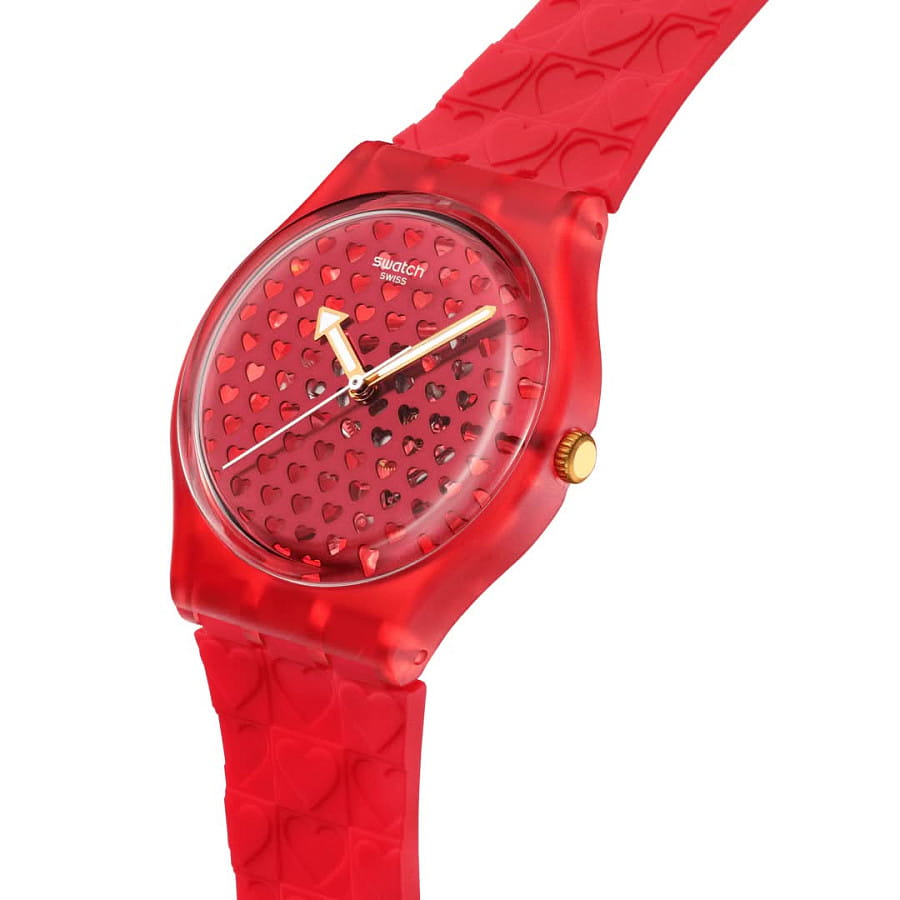 Часы Swatch Love In Scarlet SO28Z122 — кварцевые, пластик