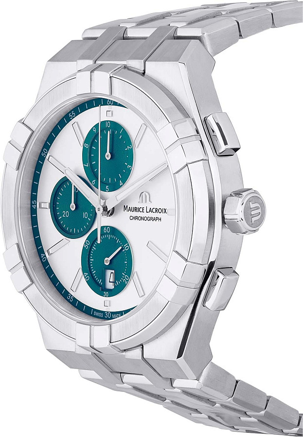 Часы Maurice Lacroix Aikon Quartz Chronograph AI1118-SS002-130-1 — серебристый, сталь