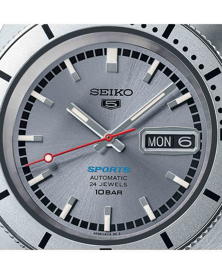 Часы Seiko 5 Sports SRPL03K1 — мужские, серебристый