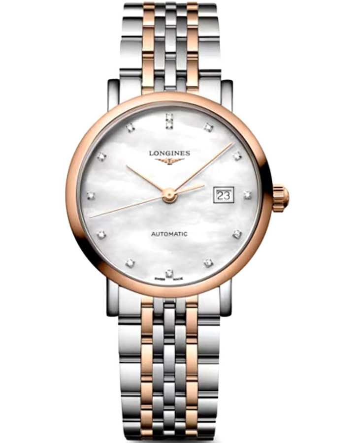Часы Longines Elegance Elegant Collection L4.310.5.80.7 — женские, перламутровый