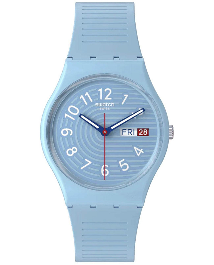 Часы Swatch Gent Biosourced Standart SO28S704 — женские, голубой