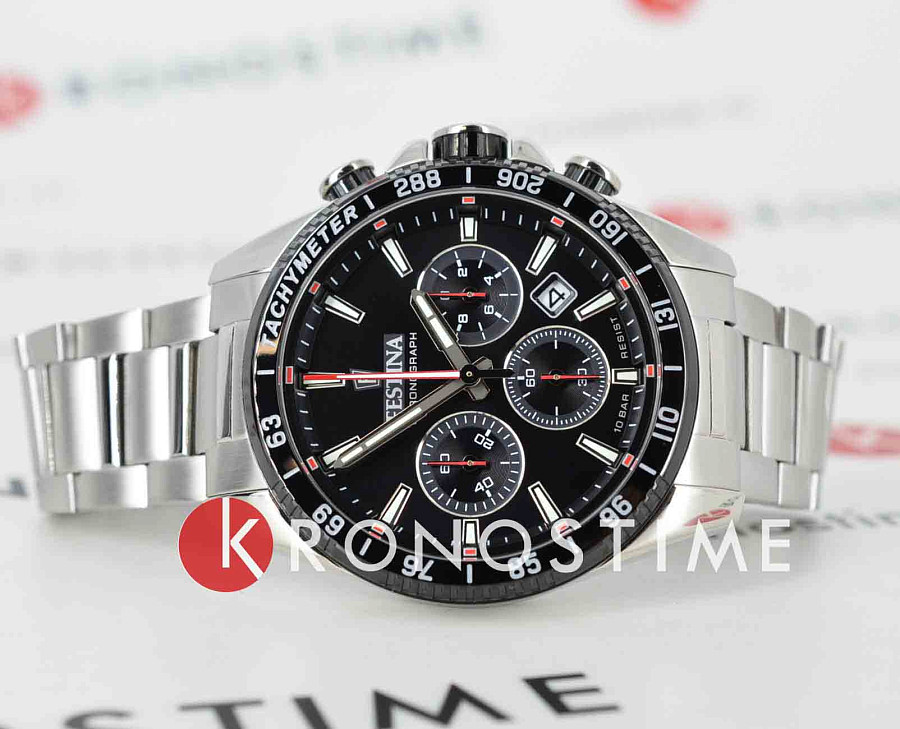 Часы Festina Timeless Chrono F20560/6 — кварцевые, металл сталь