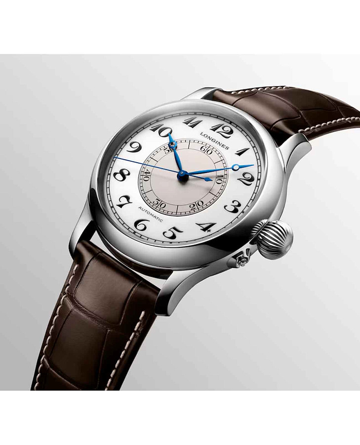 Часы Longines Weems Second-Setting Watch L2.713.4.13.0 — мужские, кожаный