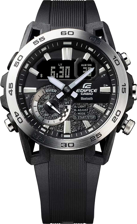 Часы Casio Edifice ECB-40P-1A — пластик, мужские
