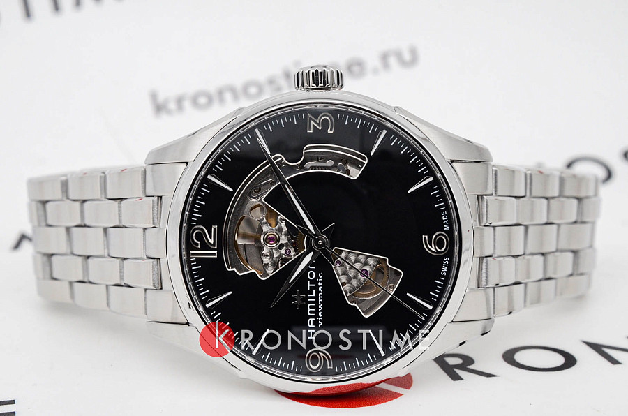 Часы Hamilton Jazzmaster Open Heart Auto H32705131 — механические, сталь металл