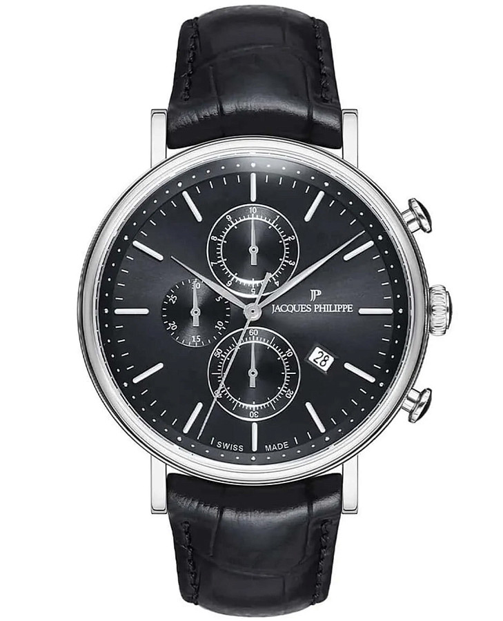 Часы Jacques Philippe Aviator JPQGC021111N — мужские, черный