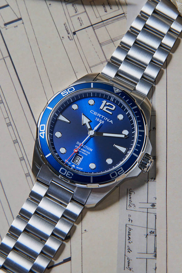 Часы Certina DS Action C032.451.11.047.00 — синий, сталь металл