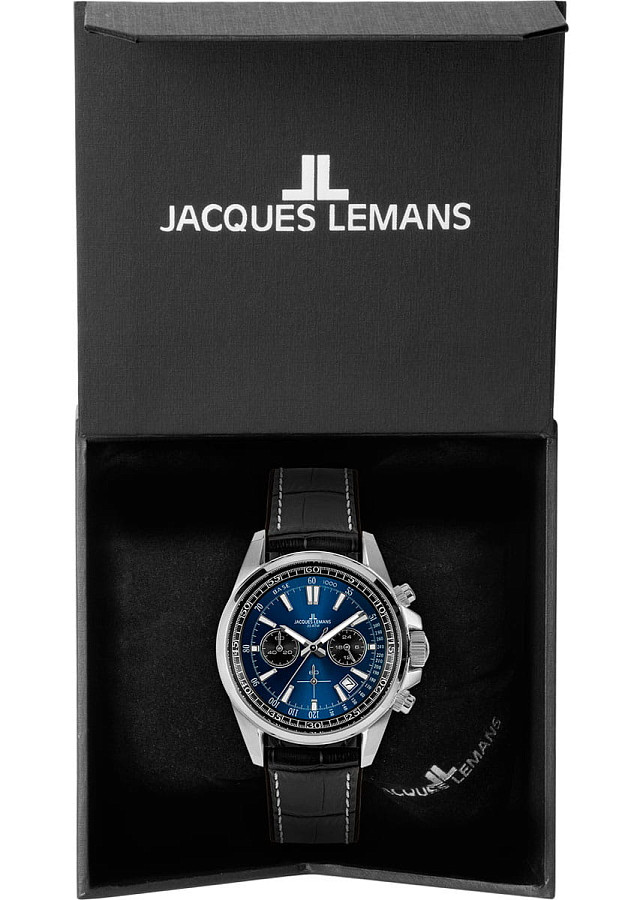 Часы Jacques Lemans Liverpool 1-2117S — кожа + силикон, мужские