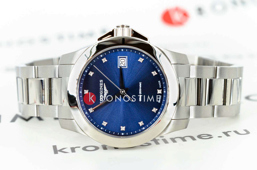 Часы Longines Conquest L3.377.4.97.6 — кварцевые, сталь