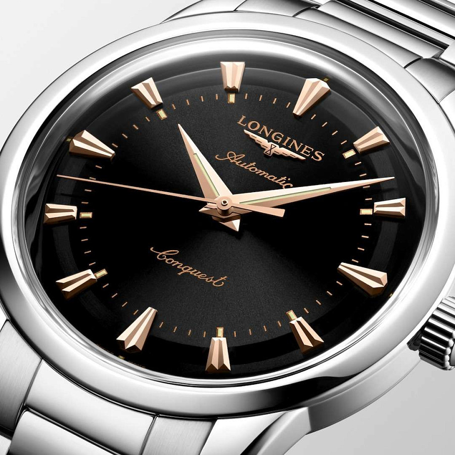 Часы Longines Conquest Heritage L1.650.4.52.6 40mm — сталь металл, Швейцария