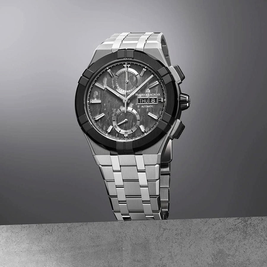 Часы Maurice Lacroix Aikon Automatic 43 mm AC6038-S1C31-330-1 — механические, металл сталь