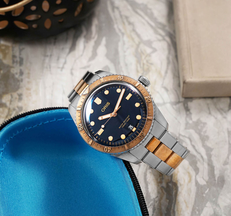 Часы Oris Divers Sixty‑Five 01 733 7707 4355-07 8 20 17 — сталь, Швейцария