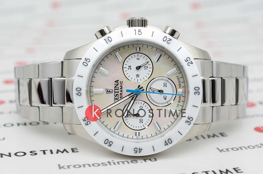 Часы Festina Ceramic F20693/1 — кварцевые, металл сталь