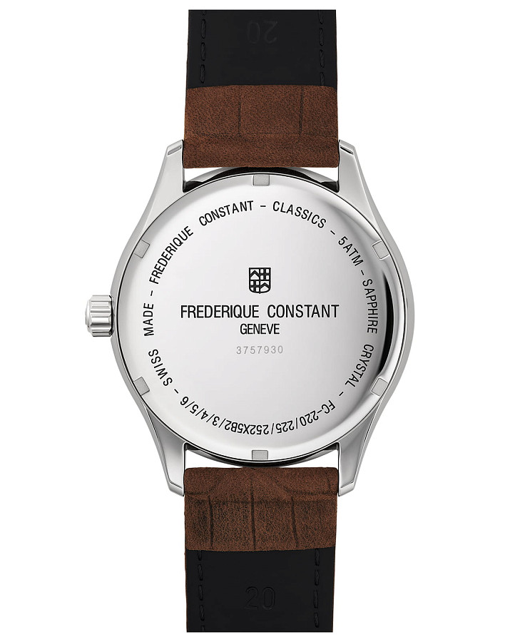 Часы Frederique Constant Classics Quartz GMT FC-252SS5B6 — сталь металл, Швейцария