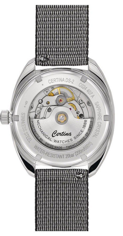 Часы Certina DS-2 C024.407.18.031.00 — механические, металл сталь