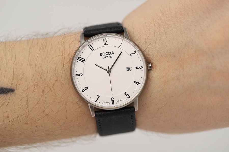 Часы Boccia Titanium 3607-02 — кварцевые, металл титан