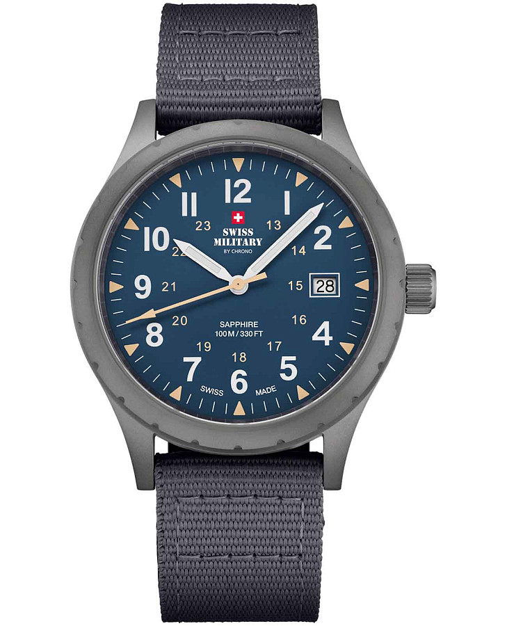 Часы Swiss Military by Chrono Classic Army SM34108.05 — мужские, синий