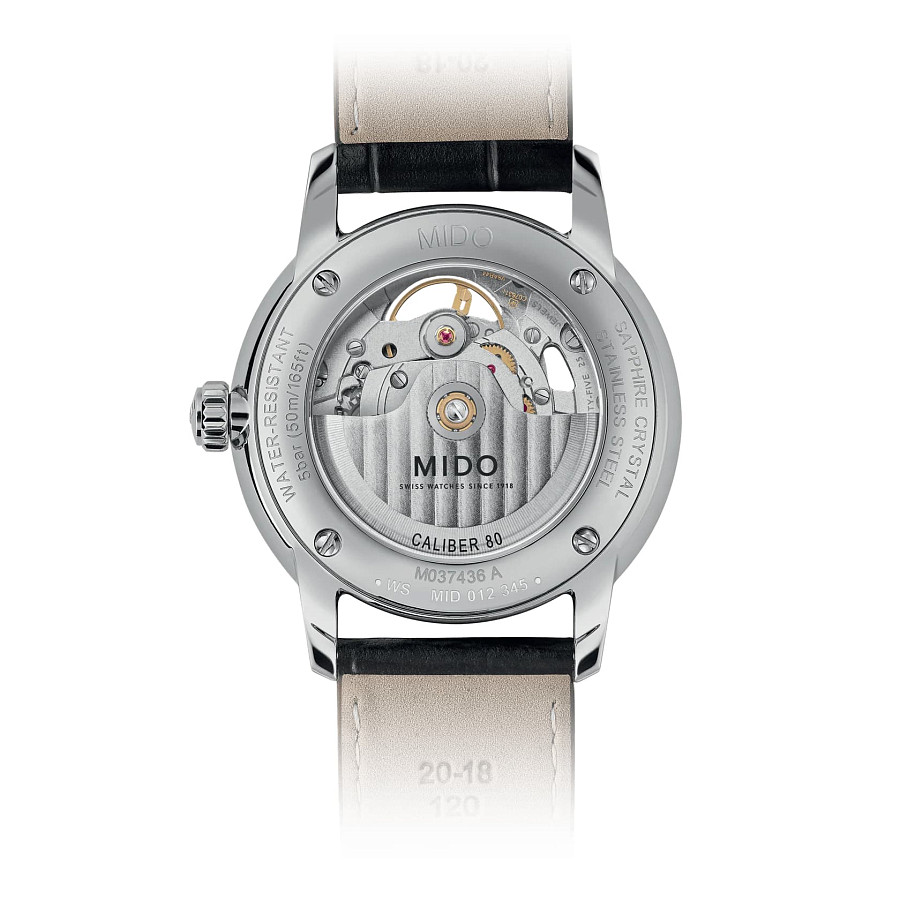 Часы Mido Baroncelli Signature Skeleton M037.436.16.061.00 — антрацитовый, металл сталь