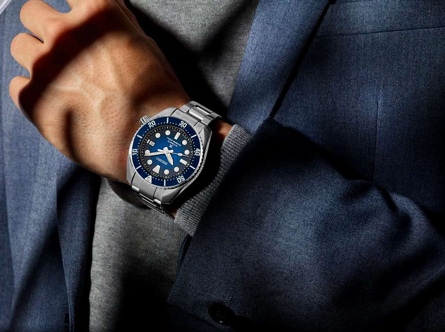Часы Seiko Prospex SPB321J1 — синий, металл сталь