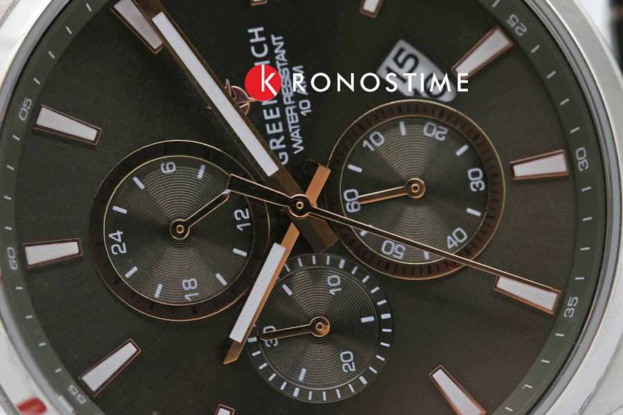 Часы Greenwich Navigator GW 053.12.34 — мужские, кожаный
