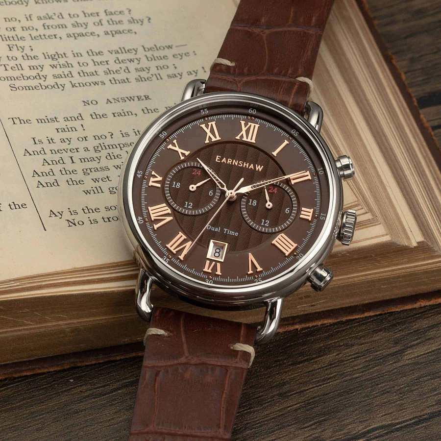 Часы Earnshaw Investigator ES-8194-03 — сталь металл, Англия