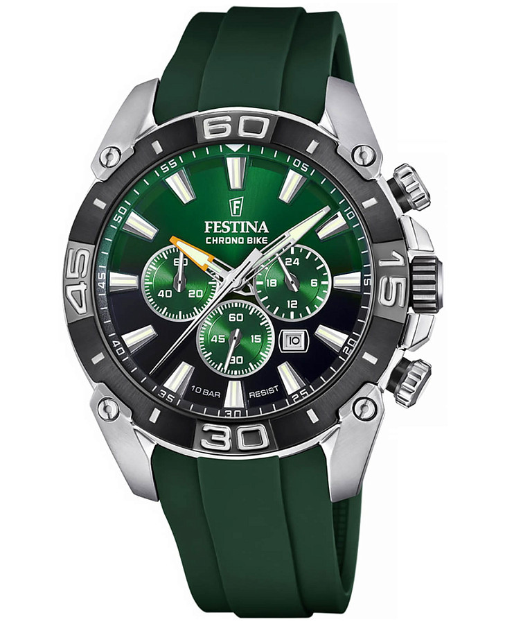 Часы Festina Chrono Bike F20544/3 — мужские, зеленый