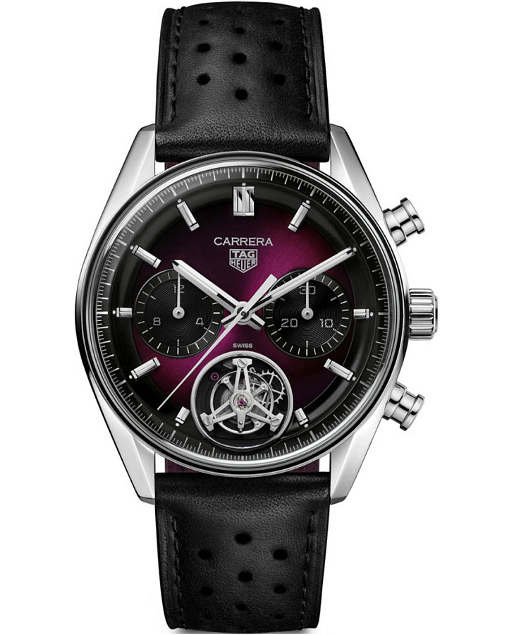 Часы TAG Heuer Carrera Chronograph CBS5017.FC6605 — мужские, бордовый