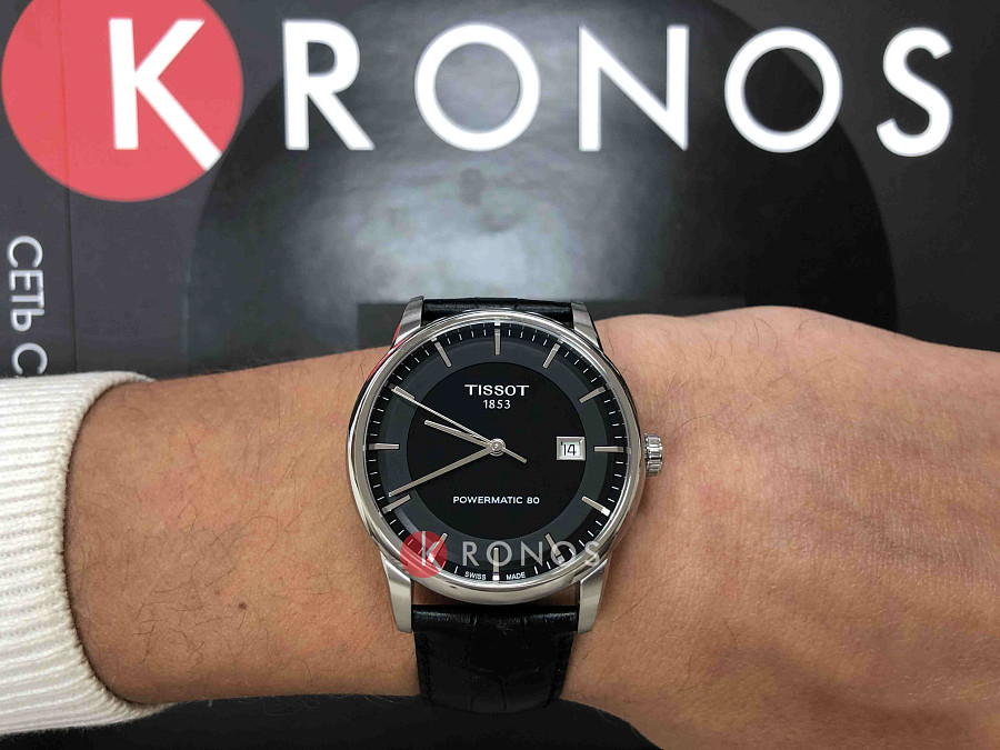 Часы Tissot Luxury Powermatic 80 T086.407.16.051.00 — сталь металл, кожаный