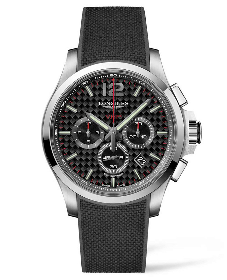 Часы Longines Conquest V.H.P. L3.727.4.66.9 — мужские, черный