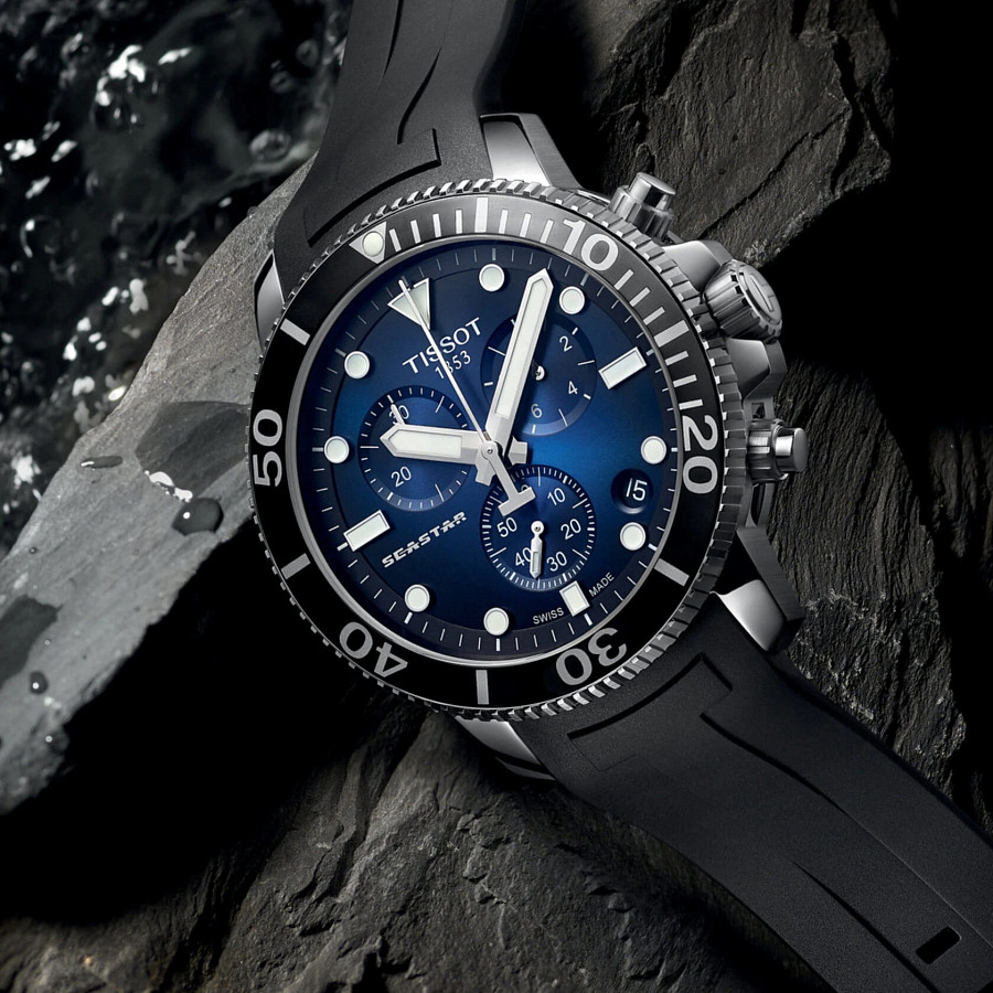 Часы Tissot Seastar 1000 Chronograph T120.417.17.041.00 — Швейцария, кварцевые