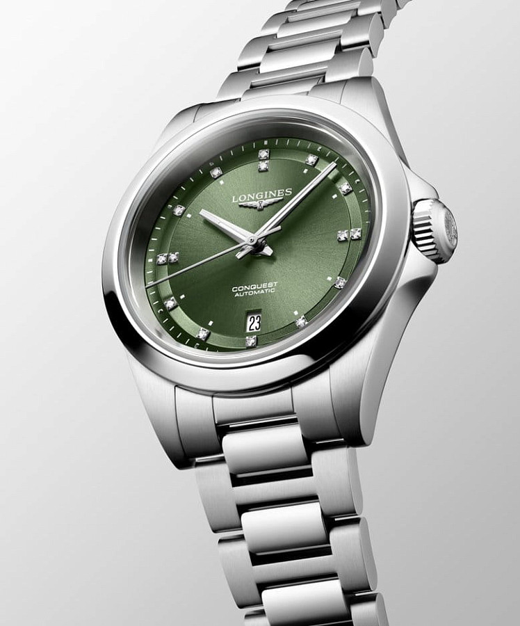 Часы Longines Conquest L3.320.4.07.6 — нержавеющая сталь, женские