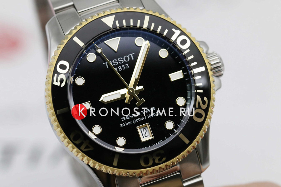 Часы Tissot Seastar 1000 T120.210.21.051.00 — артикул T1202102105100, женские