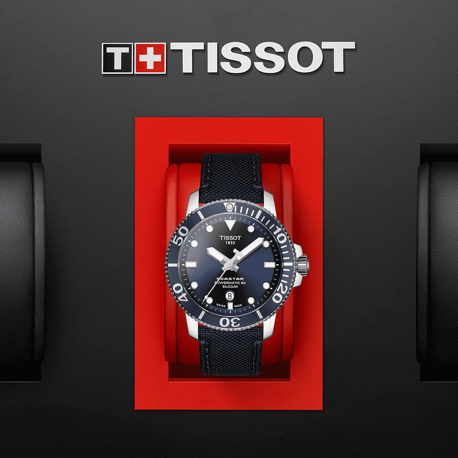 Часы Tissot Seastar 1000 Powermatic 80 Silicium T120.407.17.041.01 — сталь металл, Швейцария