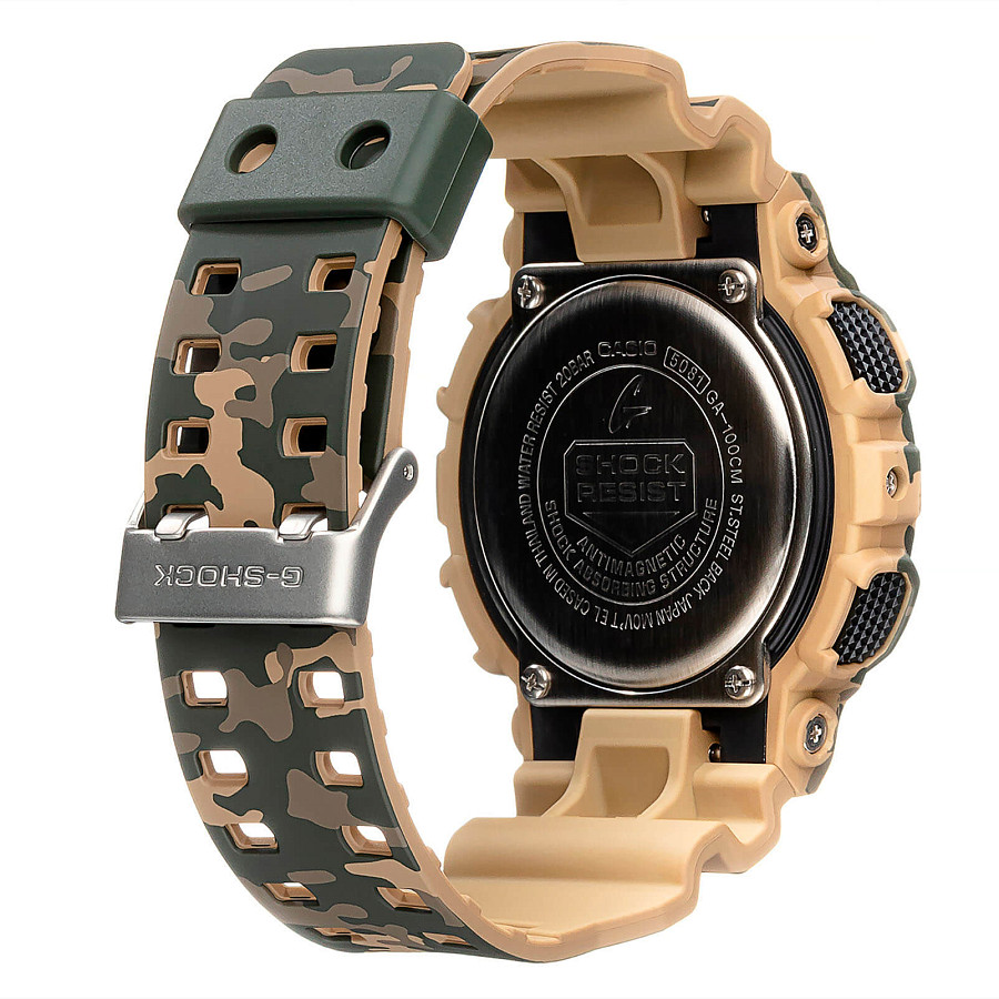 Часы Casio G-Shock GA-100CM-5A — пластик, мужские