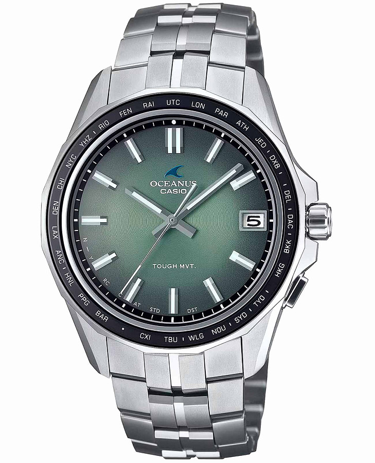 Часы Casio Oceanus OCW-S400RA-3A — мужские, зеленый